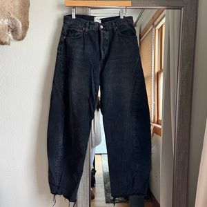 Agolde Luna High Rise Pieced Taper Denim